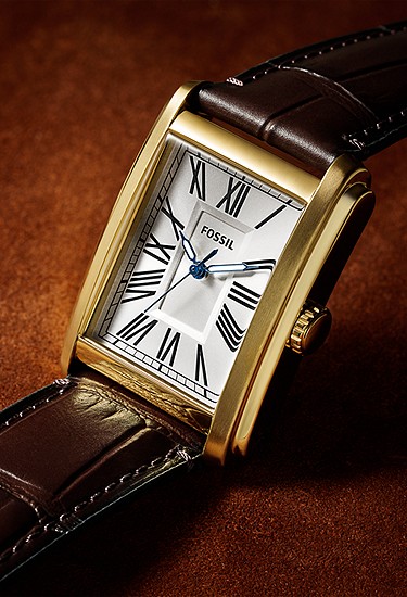Carraway 30mm Three-Hand Brown Croco Leather Watch - Image 6