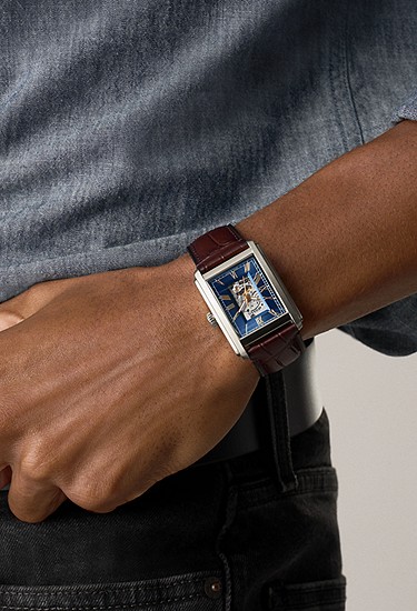Carraway 30mm Automatic Brown Croco Leather Watch - Image 2
