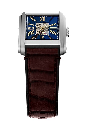 Carraway 30mm Automatic Brown Croco Leather Watch - Image 5