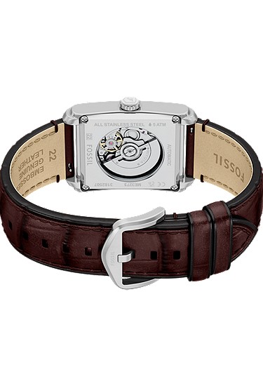 Carraway 30mm Automatic Brown Croco Leather Watch - Image 6