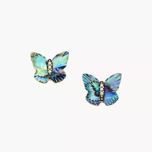 Sutton Butterfly Wings Multicolor Abalone Stud Earrings