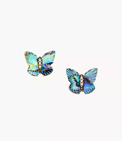 Sutton Butterfly Wings Multicolor Abalone Stud Earrings